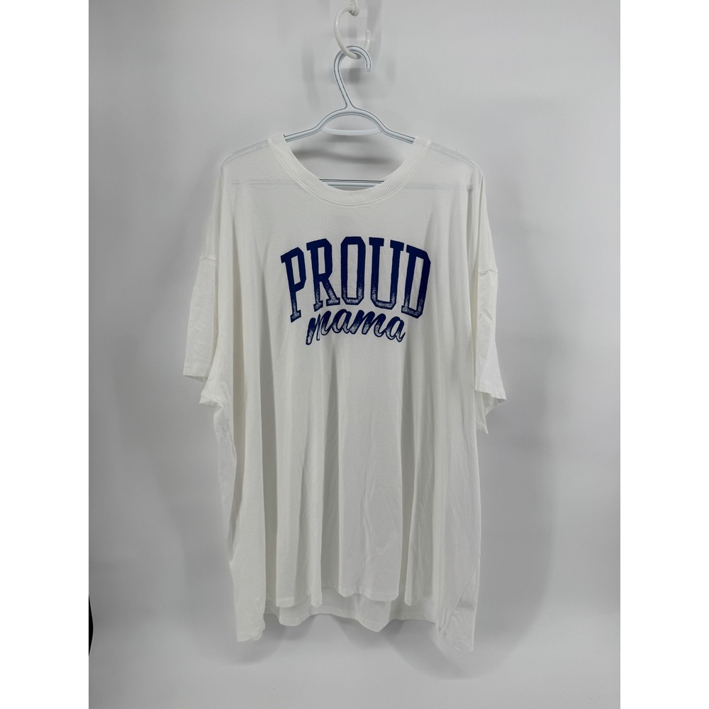Torrid Proud Mama Graphic Tee White Oversized Fit Cotton Plus Size 3 3X